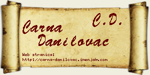 Čarna Danilovac vizit kartica